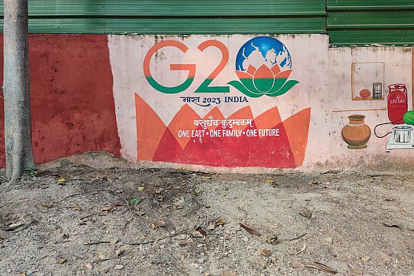Logo des G20-Gipfels in Indien am 07.09.2023, über dts Nachrichtenagentur