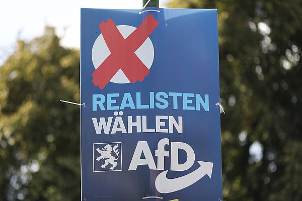 Wahlplakat der AfD zur Landtagswahl in Hessen 2023, über dts Nachrichtenagentur