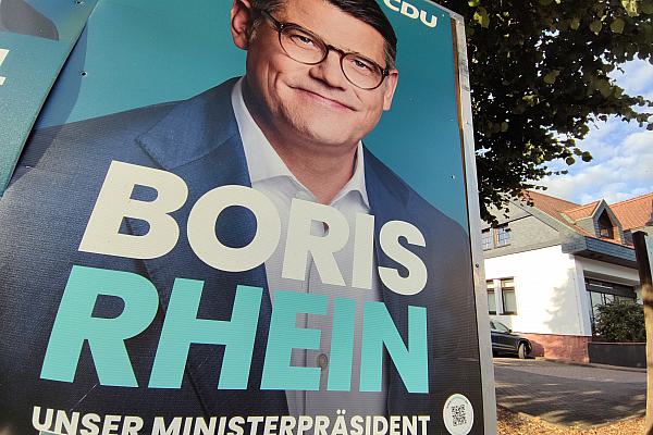 CDU-Wahlplakat zur Landtagswahl in Hessen 2023 am 14.09.2023, über dts Nachrichtenagentur