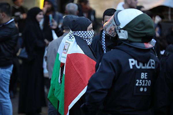 Verbotene Pro-Palästina-Demo am 18.10.2023, über dts Nachrichtenagentur
