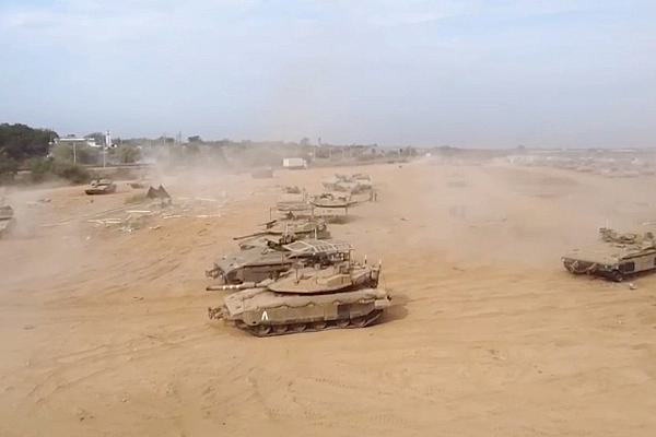 Israelische Panzer am oder im Gazastreifen, IDF, über dts Nachrichtenagentur