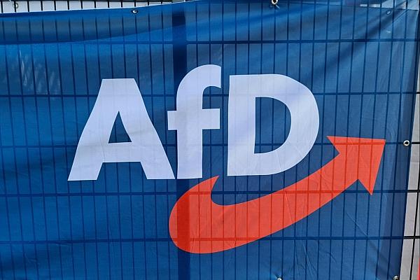 Logo vor AfD-Parteitag (Archiv), via dts Nachrichtenagentur