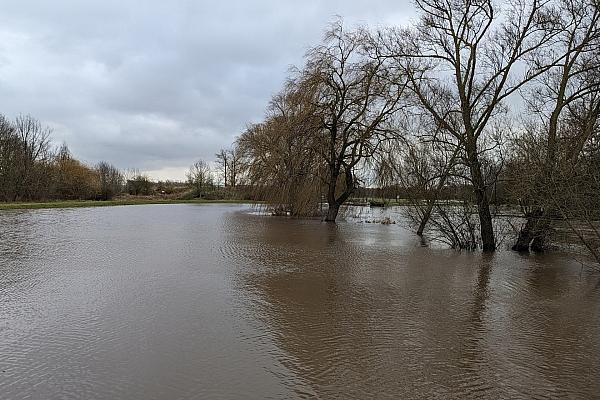 Hochwasser an der Helme am 04.01.2024, via dts Nachrichtenagentur