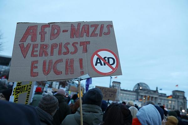 Demo gegen Rechtsextremismus am 21.01.2024, via dts Nachrichtenagentur