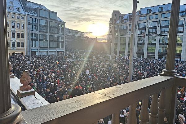 Demo gegen Rechtsextremismus in Leipzig am 21.01.2024, via dts Nachrichtenagentur