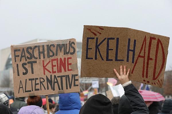 Demo gegen Rechtsextremismus am 03.02.2024, via dts Nachrichtenagentur