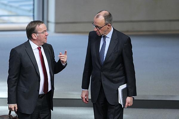 Boris Pistorius (SPD) und Friedrich Merz (CDU) im März 2024, via dts Nachrichtenagentur
