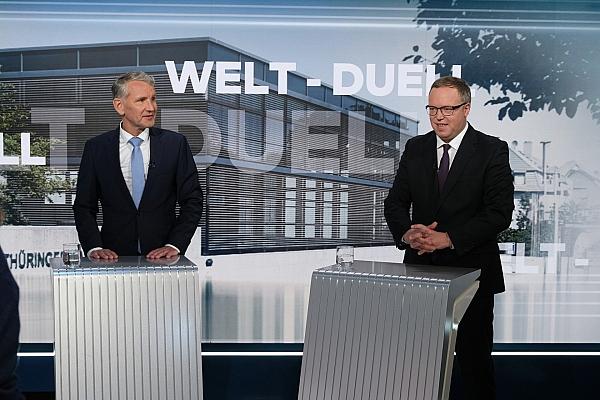 TV-Duell Höcke/Voigt (Archiv), Martin Lengemann/WELT via dts Nachrichtenagentur