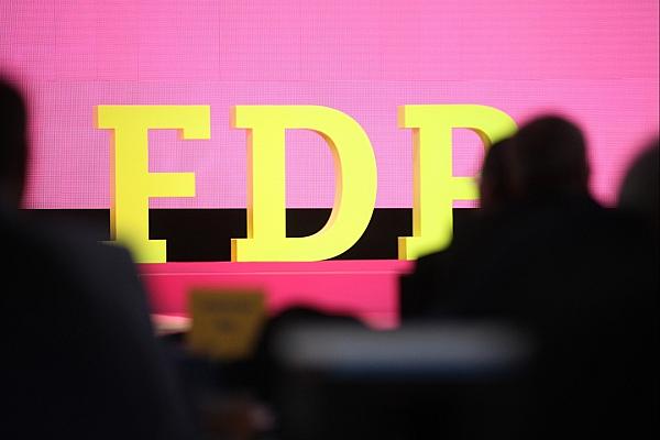FDP-Logo auf Parteitag am 28.04.2024, via dts Nachrichtenagentur
