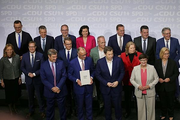 Unterzeichnung Koalitionsvertrag zwischen CDU, CSU und SPD am 05.05.2025, via dts Nachrichtenagentur