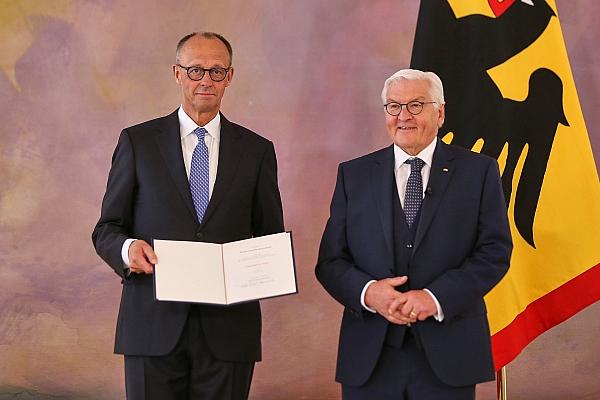 Friedrich Merz und Frank-Walter Steinmeier am 06.05.2025, via dts Nachrichtenagentur