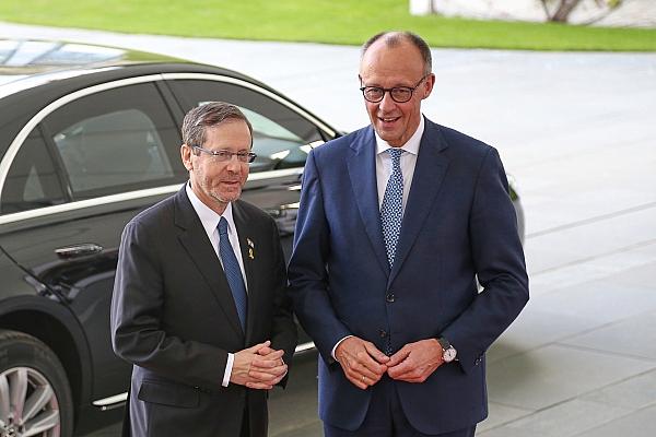 Isaak Herzog und Friedrich Merz am 12.05.2025, via dts Nachrichtenagentur