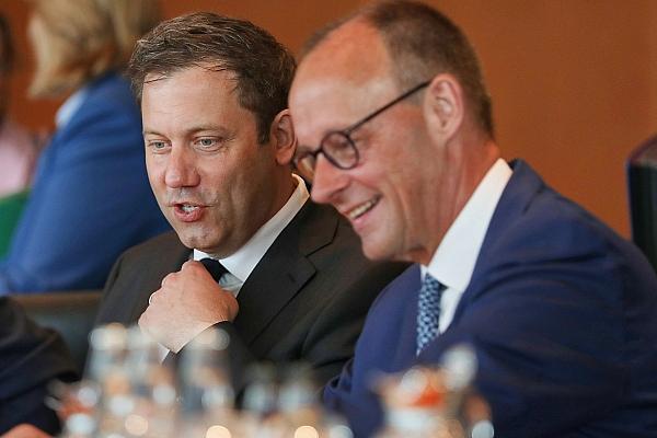 Lars Klingbeil und Friedrich Merz am 04.06.2025, via dts Nachrichtenagentur