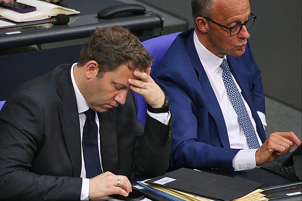 Lars Klingbeil und Friedrich Merz am 04.06.2025, via dts Nachrichtenagentur